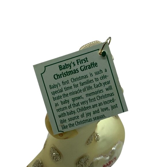 Old World Christmas OWC Babys First Christmas Giraffe Glass Ornament 4" with Box - Picture 4 of 10